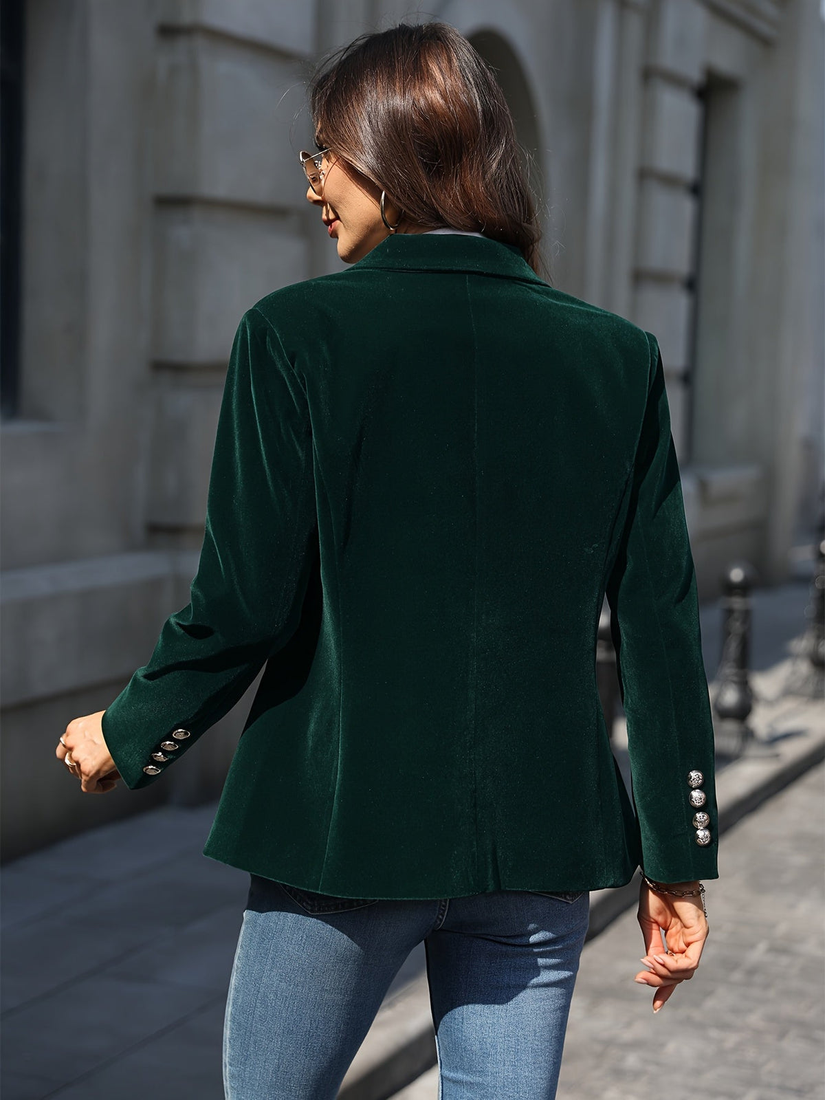Séraphine | Blazer de Terciopelo Entallado - StilfulltWomen's jacketsRojo burdeosSSéraphine | Blazer de Terciopelo Entallado