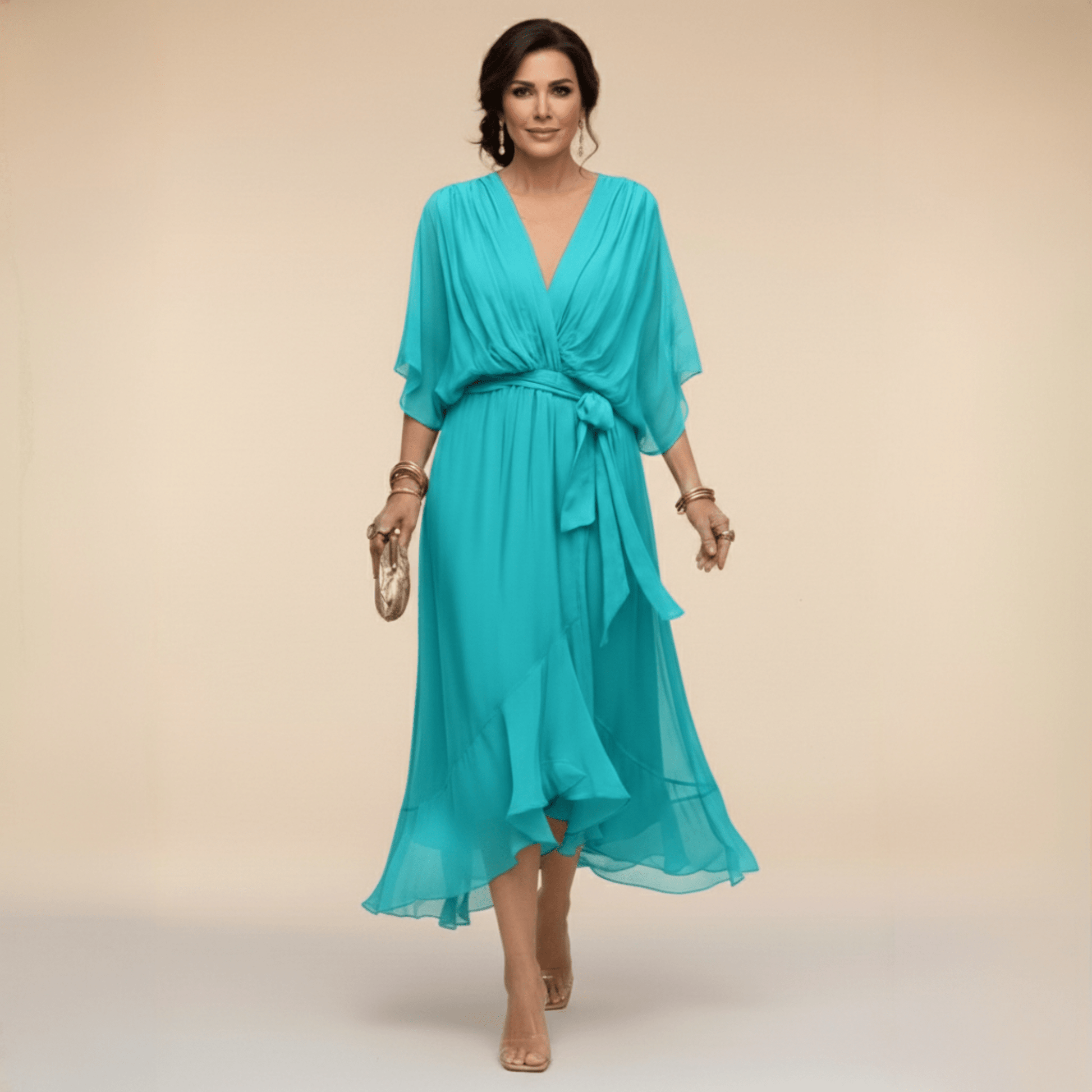 Serena | Chiffonklänning elegant och raffinerad - StilfulltdressDWOD2-DY097057MarinblåSSerena | Chiffonklänning elegant och raffinerad