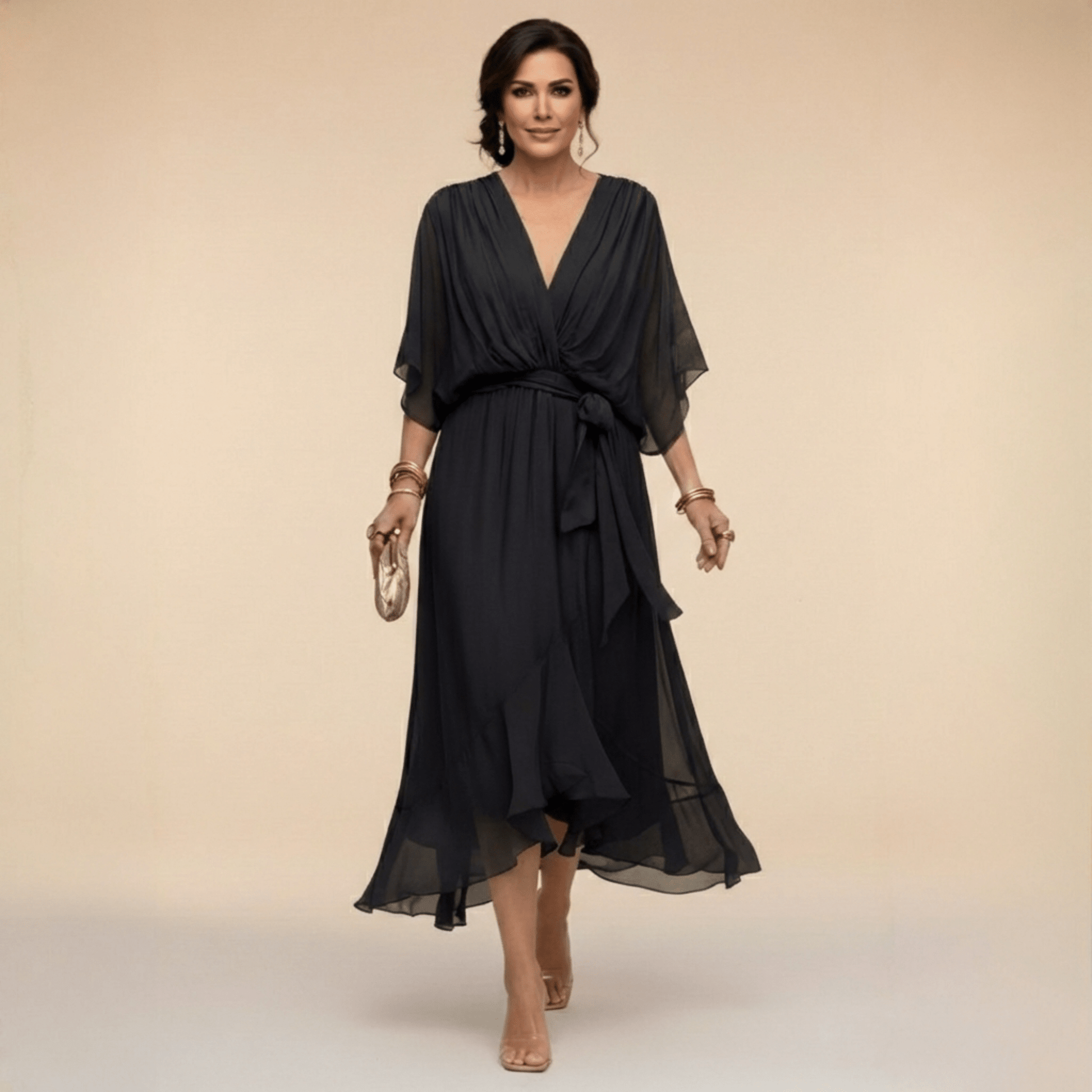 Serena | Chiffonklänning elegant och raffinerad - StilfulltdressDWOD2-DY097017SvartSSerena | Chiffonklänning elegant och raffinerad