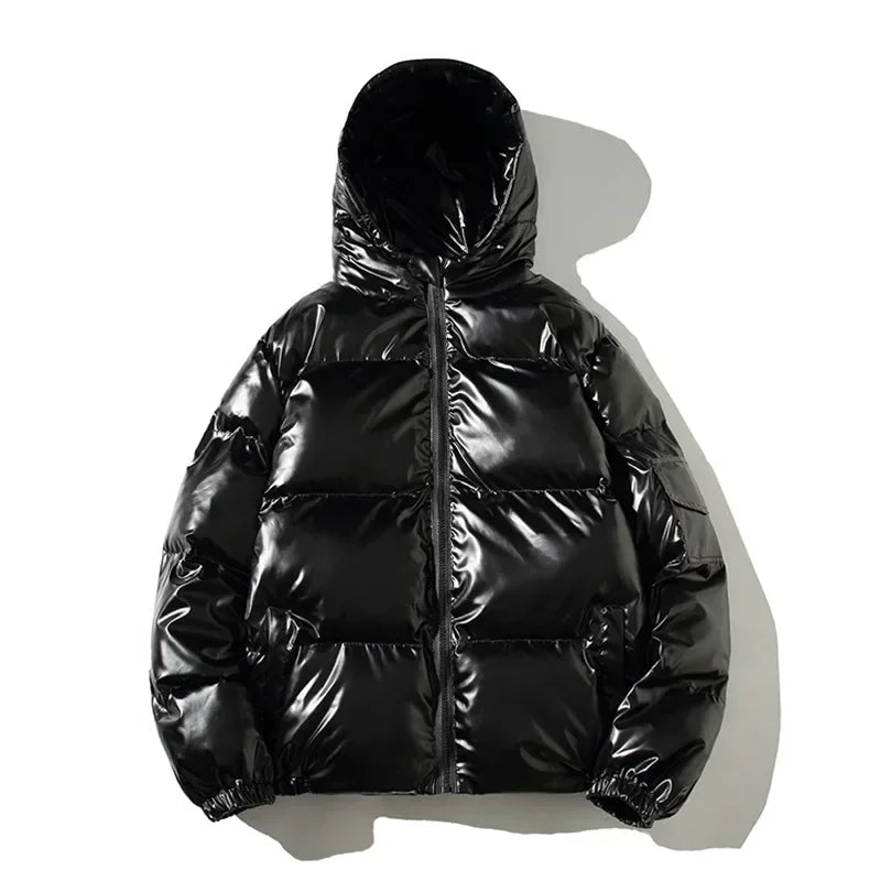 Sigrid | Blank Varm Pufferjakke til Vinter - StilfulltMen's jacketsSKU_1789052524610_302Hætte SortMSigrid | Blank Varm Pufferjakke til Vinter