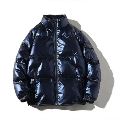 Sigrid | Blank Varm Pufferjakke til Vinter - StilfulltMen's jacketsSKU_1789052524610_450Ståkrave BlåMSigrid | Blank Varm Pufferjakke til Vinter