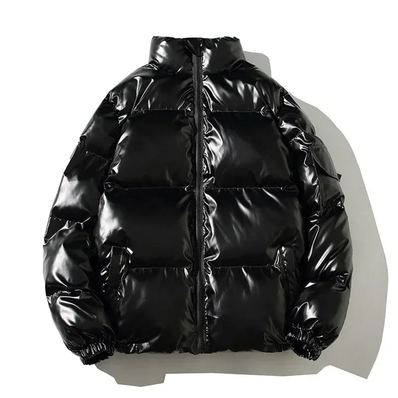 Sigrid | Blank Varm Pufferjakke til Vinter - StilfulltMen's jacketsSKU_1789052524610_713Ståkrave SortMSigrid | Blank Varm Pufferjakke til Vinter