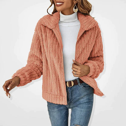 Sloane | Chaqueta de Borreguito Corta con Cremallera - StilfulltWomen's jacketsTG4G7CUEAlbaricoqueSSloane | Chaqueta de Borreguito Corta con Cremallera