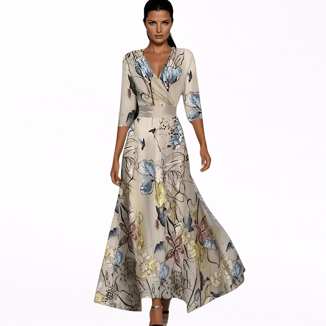 Sofina | Flödande och elegant klänning - StilfulltdressDWOD5-VR471019Sand/BeigeSSofina | Flödande och elegant klänning