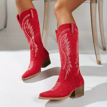 Solana | Botas Cowboy de Mujer Bordadas con Caña Alta - StilfulltWomen's shoesNegro35Solana | Botas Cowboy de Mujer Bordadas con Caña Alta