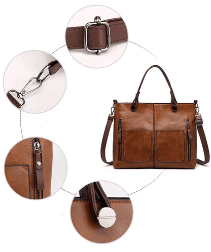 Solene | Bolso Shopper de Piel Sintética con Bandolera - StilfulltWomen's handbagsLievehart - 3GrisSolene | Bolso Shopper de Piel Sintética con Bandolera