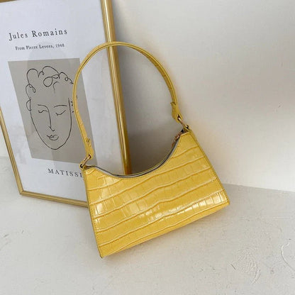 Solveig | Bolso Baguette con Relieve de Cocodrilo - StilfulltWomen's handbagsCOCO-GEE-ONEAmarilloSolveig | Bolso Baguette con Relieve de Cocodrilo