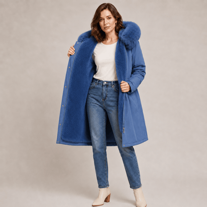 Solveig | Parka Larga Impermeable y Acolchada - StilfulltWomen's jacketsAzulEU 36/38 (S)Solveig | Parka Larga Impermeable y Acolchada