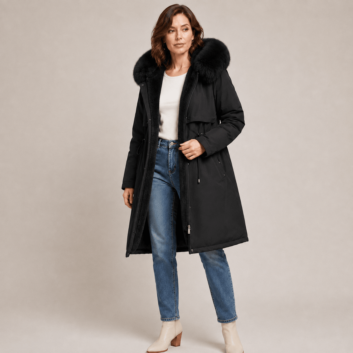 Solveig | Parka Larga Impermeable y Acolchada - StilfulltWomen's jacketsNegroEU 36/38 (S)Solveig | Parka Larga Impermeable y Acolchada