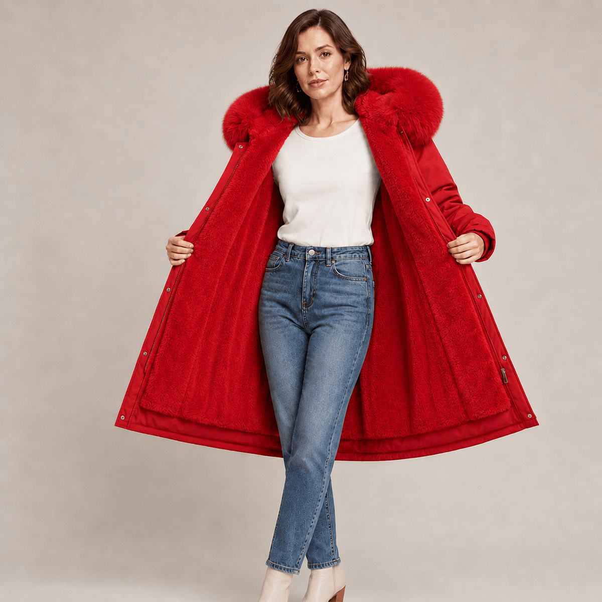 Solveig | Parka Larga Impermeable y Acolchada - StilfulltWomen's jacketsRojoEU 36/38 (S)Solveig | Parka Larga Impermeable y Acolchada