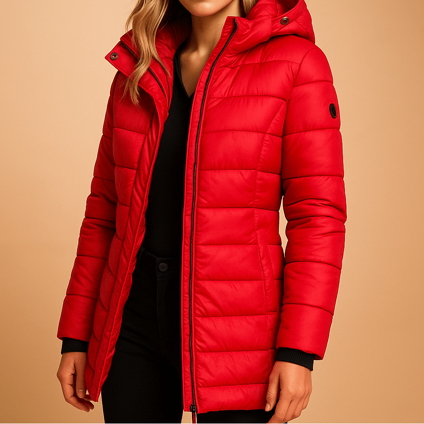Solvej | Let Vatteret Vinterjakke - StilfulltWomen's jacketsRødSSolvej | Let Vatteret Vinterjakke
