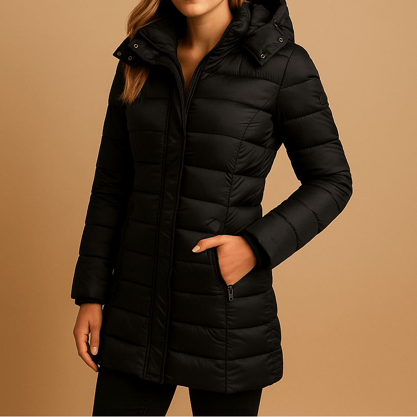 Solvej | Let Vatteret Vinterjakke - StilfulltWomen's jacketsSortSSolvej | Let Vatteret Vinterjakke