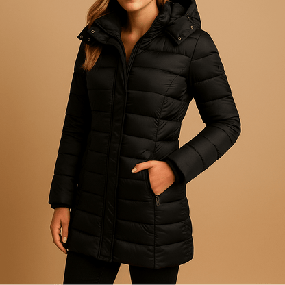 Solvej | Let Vatteret Vinterjakke - StilfulltWomen's jacketsSortSSolvej | Let Vatteret Vinterjakke