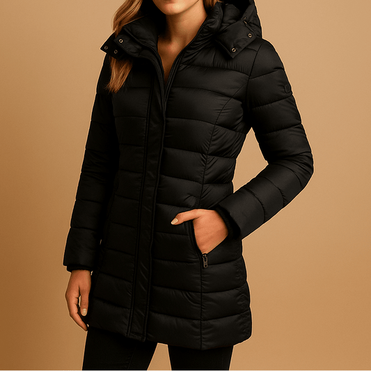 Solvej | Let Vatteret Vinterjakke - StilfulltWomen's jacketsSortSSolvej | Let Vatteret Vinterjakke