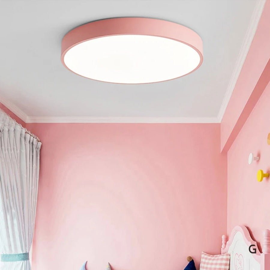 Solvik | Plafón LED de Techo Redondo Estilo Nórdico - StilfulltCeiling lampMODERNEMAC-DIA23-EAOSAmarilloDiámetro 23CM -12WLisoSolvik | Plafón LED de Techo Redondo Estilo Nórdico
