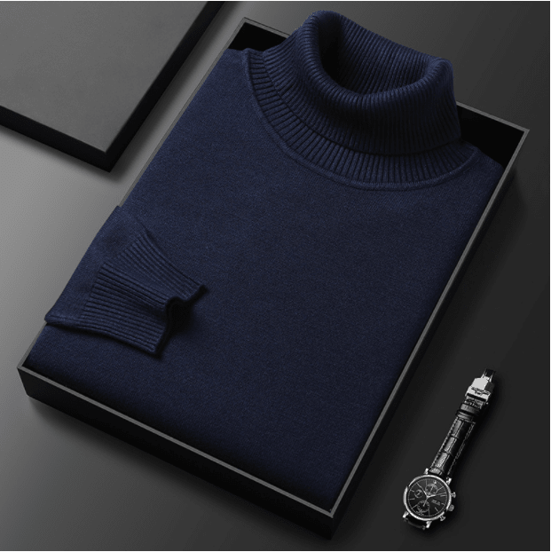 Sullivan | Jersey de Cuello Alto de Punto Fino - StilfulltMen's sweatersDMED2-JT442015Azul marinoMSullivan | Jersey de Cuello Alto de Punto Fino