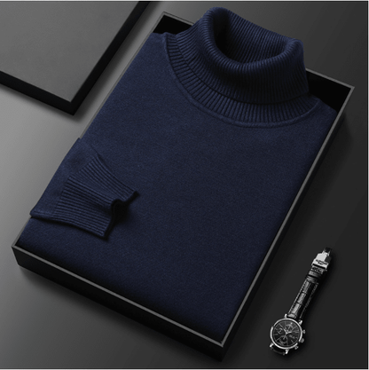 Sullivan | Jersey de Cuello Alto de Punto Fino - StilfulltMen's sweatersDMED2-JT442015Azul marinoMSullivan | Jersey de Cuello Alto de Punto Fino