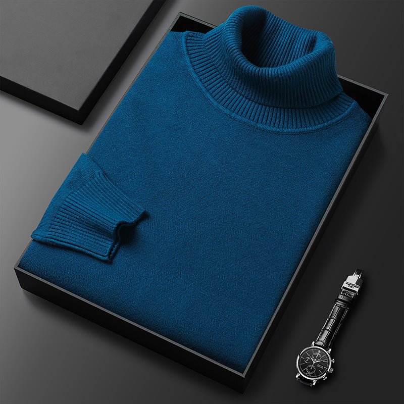 Sullivan | Jersey de Cuello Alto de Punto Fino - StilfulltMen's sweatersDMED2-JT442033Azul oscuroMSullivan | Jersey de Cuello Alto de Punto Fino