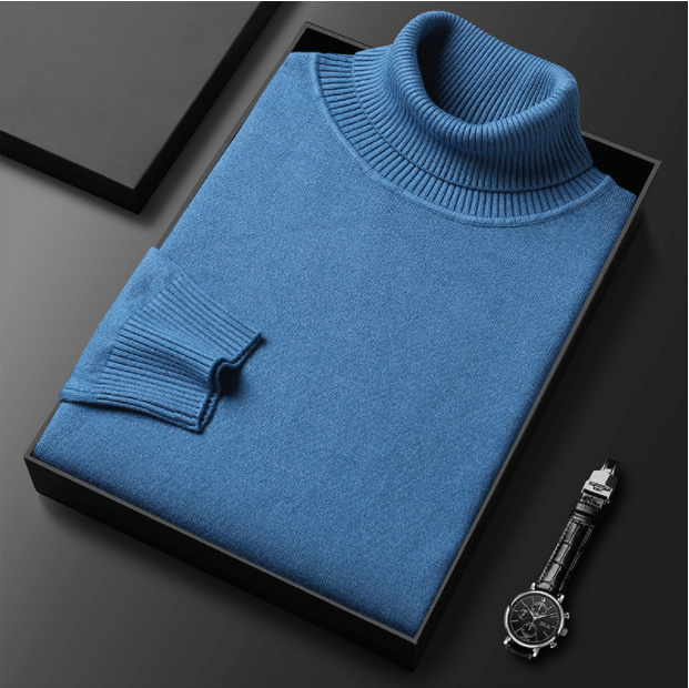 Sullivan | Jersey de Cuello Alto de Punto Fino - StilfulltMen's sweatersDMED2-JT442003AzulMSullivan | Jersey de Cuello Alto de Punto Fino