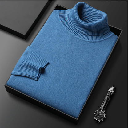 Sullivan | Jersey de Cuello Alto de Punto Fino - StilfulltMen's sweatersDMED2-JT442003AzulMSullivan | Jersey de Cuello Alto de Punto Fino