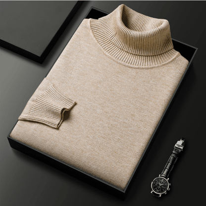 Sullivan | Jersey de Cuello Alto de Punto Fino - StilfulltMen's sweatersDMED2-JT442057CaquiMSullivan | Jersey de Cuello Alto de Punto Fino