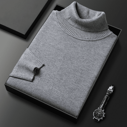 Sullivan | Jersey de Cuello Alto de Punto Fino - StilfulltMen's sweatersDMED2-JT442021Gris oscuroMSullivan | Jersey de Cuello Alto de Punto Fino