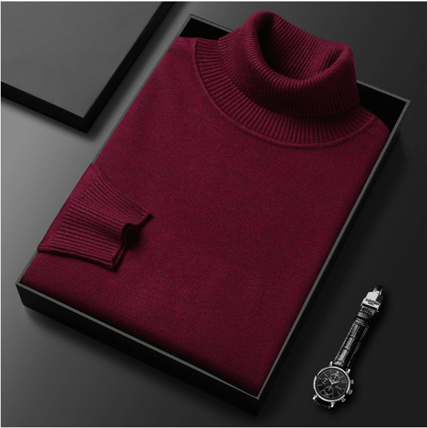 Sullivan | Jersey de Cuello Alto de Punto Fino - StilfulltMen's sweatersDMED2-JT442051Vino tintoMSullivan | Jersey de Cuello Alto de Punto Fino