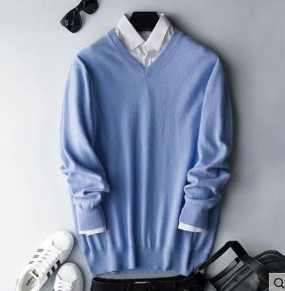 Sullivan | Jersey de Punto Fino para Hombre - StilfulltMen's sweatersLight Blue / V neck - SAzul claro - Cuello en VSSullivan | Jersey de Punto Fino para Hombre