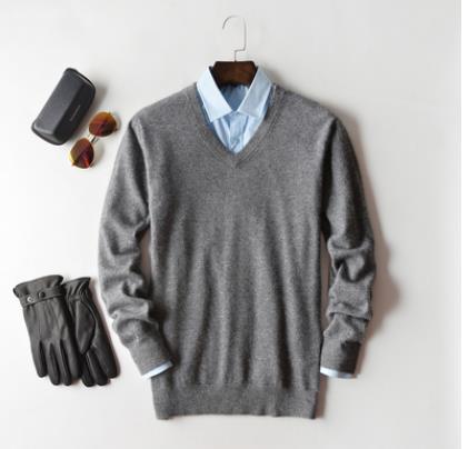 Sullivan | Jersey de Punto Fino para Hombre - StilfulltMen's sweatersGrey / V neck - SGris - Cuello en VSSullivan | Jersey de Punto Fino para Hombre