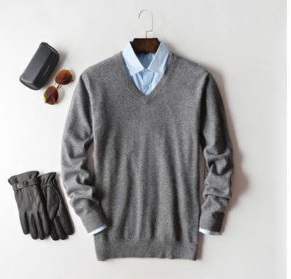 Sullivan | Jersey de Punto Fino para Hombre - StilfulltMen's sweatersGrey / V neck - SGris - Cuello en VSSullivan | Jersey de Punto Fino para Hombre