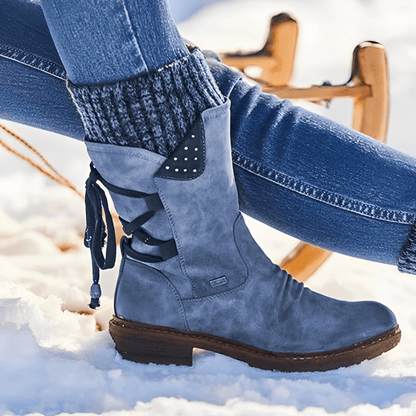 Sutton | Botas de Invierno de Media Caña con Puño de Punto - StilfulltWomen's shoesVIVA428771MODAAzul35Sutton | Botas de Invierno de Media Caña con Puño de Punto