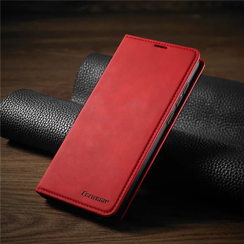 Sutton | Funda Libro Magnética Efecto Piel para iPhone - StilfulltPhone casesLUXEMAGNET-ROODI-FCB0RojoiPhone 15 PlusSutton | Funda Libro Magnética Efecto Piel para iPhone