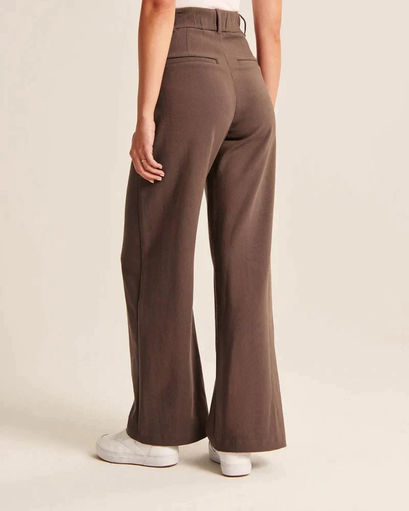 Sutton | Pantalón Ancho de Pinzas y Tiro Alto - StilfulltWomen's pantsDQ1-12823Gris oscuroXSSutton | Pantalón Ancho de Pinzas y Tiro Alto