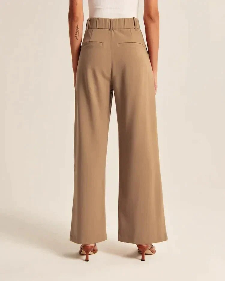 Sutton | Pantalón Ancho de Pinzas y Tiro Alto - StilfulltWomen's pantsDQ1-12823Gris oscuroXSSutton | Pantalón Ancho de Pinzas y Tiro Alto