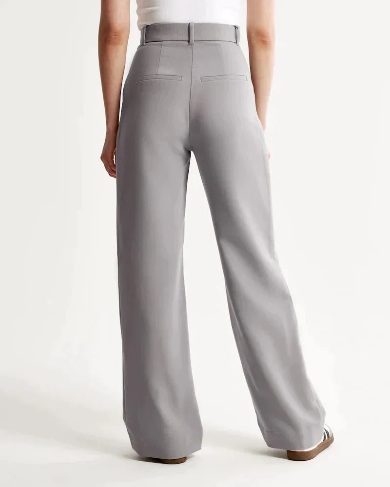 Sutton | Pantalón Ancho de Pinzas y Tiro Alto - StilfulltWomen's pantsDQ1-12778MarrónXSSutton | Pantalón Ancho de Pinzas y Tiro Alto