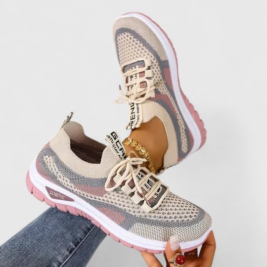 Sutton | Zapatillas de Malla con Suela Amortiguada - StilfulltWomen's shoesCaqui35.5Sutton | Zapatillas de Malla con Suela Amortiguada