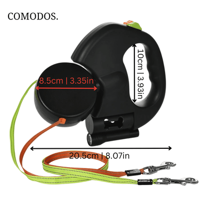 TandemPaw | Correa Extensible Doble con Linterna LED - StilfulltDog leashes1739AzulTandemPaw | Correa Extensible Doble con Linterna LED