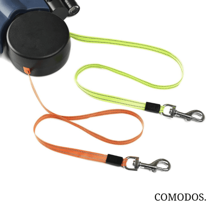 TandemPaw | Correa Extensible Doble con Linterna LED - StilfulltDog leashes1739AzulTandemPaw | Correa Extensible Doble con Linterna LED