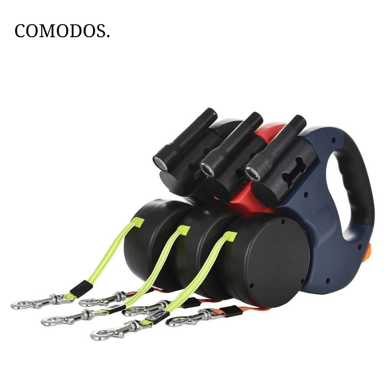 TandemPaw | Correa Extensible Doble con Linterna LED - StilfulltDog leashes1739AzulTandemPaw | Correa Extensible Doble con Linterna LED