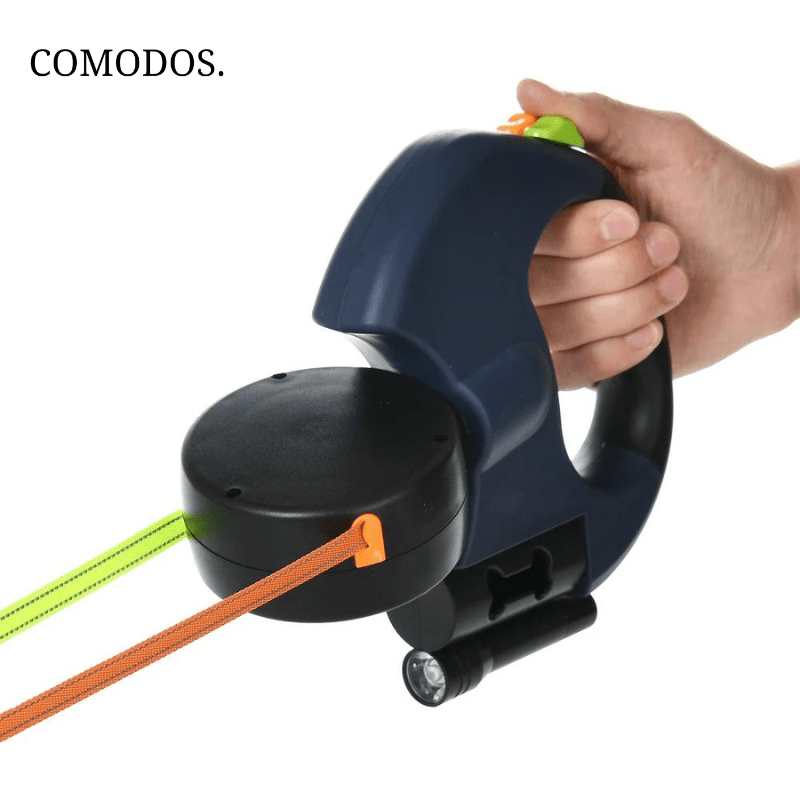 TandemPaw | Correa Extensible Doble con Linterna LED - StilfulltDog leashes1739AzulTandemPaw | Correa Extensible Doble con Linterna LED