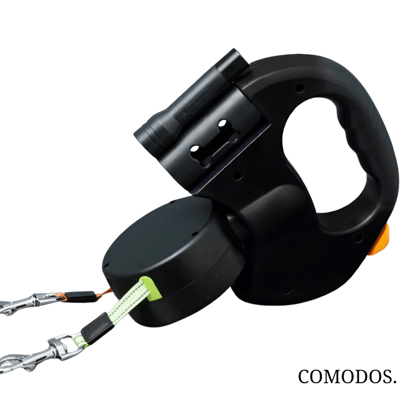TandemPaw | Correa Extensible Doble con Linterna LED - StilfulltDog leashes1737NegroTandemPaw | Correa Extensible Doble con Linterna LED