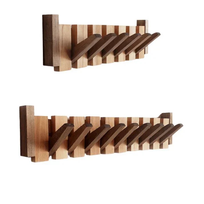 Teclara | Perchero de Pared de Madera con Diseño de Teclas - StilfulltHome decorGTGD6K5E4 ganchos (34x18x5.5cm)Madera de hayaTeclara | Perchero de Pared de Madera con Diseño de Teclas
