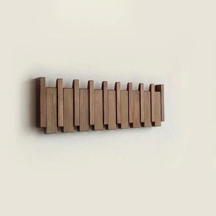 Teclara | Perchero de Pared de Madera con Diseño de Teclas - StilfulltHome decorGTGD6K5E4 ganchos (34x18x5.5cm)Madera de hayaTeclara | Perchero de Pared de Madera con Diseño de Teclas