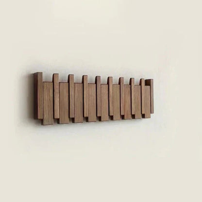 Teclara | Perchero de Pared de Madera con Diseño de Teclas - StilfulltHome decorGTGD6K5E4 ganchos (34x18x5.5cm)Madera de hayaTeclara | Perchero de Pared de Madera con Diseño de Teclas