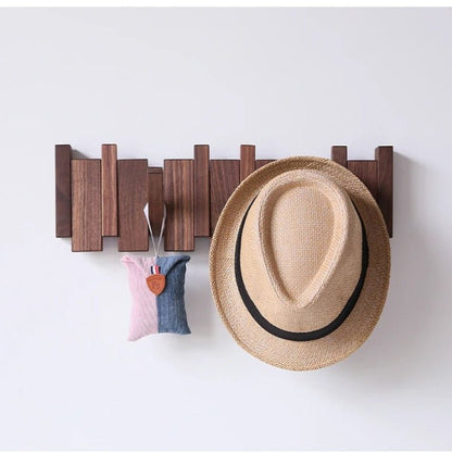 Teclara | Perchero de Pared de Madera con Diseño de Teclas - StilfulltHome decorGTGD6K5E4 ganchos (34x18x5.5cm)Madera de hayaTeclara | Perchero de Pared de Madera con Diseño de Teclas