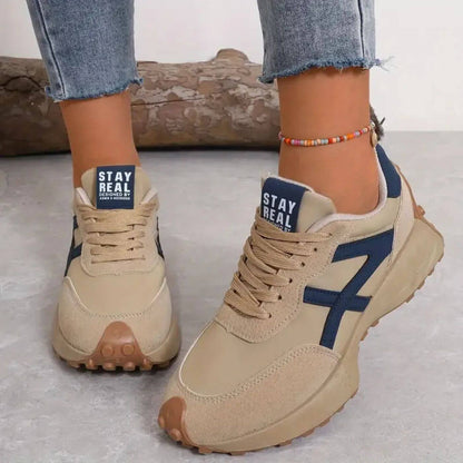 Thalia | Zapatillas Retro de Suela Dentada - StilfulltWomen's shoesBeige35Thalia | Zapatillas Retro de Suela Dentada