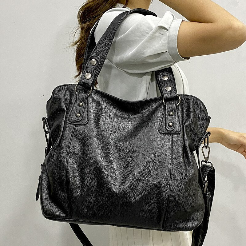 Thea | Bolso Tote de Piel Vegana con Bandolera - StilfulltWomen's handbagsDBAD5-KY705004MarrónThea | Bolso Tote de Piel Vegana con Bandolera