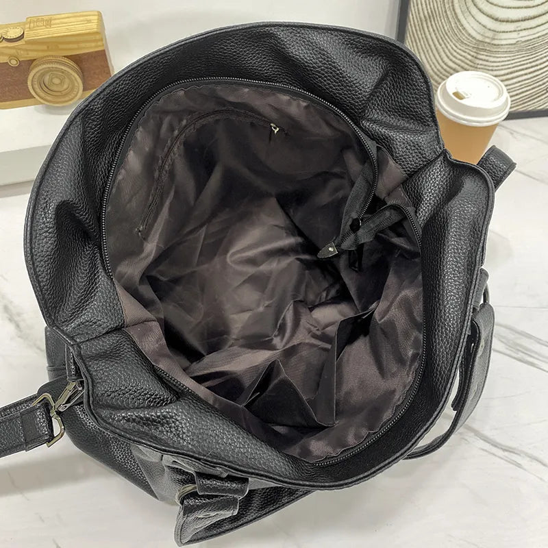 Thea | Bolso Tote de Piel Vegana con Bandolera - StilfulltWomen's handbagsDBAD5-KY705004MarrónThea | Bolso Tote de Piel Vegana con Bandolera