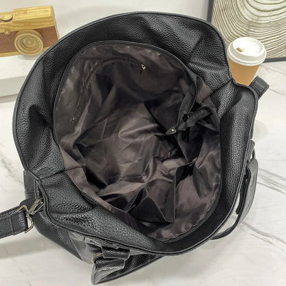 Thea | Bolso Tote de Piel Vegana con Bandolera - StilfulltWomen's handbagsDBAD5-KY705004MarrónThea | Bolso Tote de Piel Vegana con Bandolera