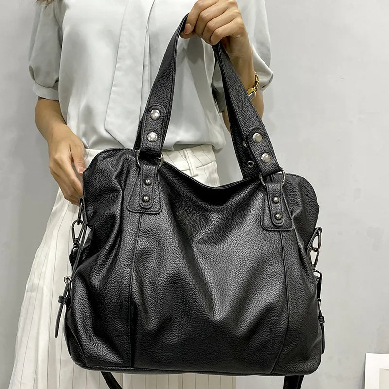 Thea | Bolso Tote de Piel Vegana con Bandolera - StilfulltWomen's handbagsDBAD5-KY705004MarrónThea | Bolso Tote de Piel Vegana con Bandolera